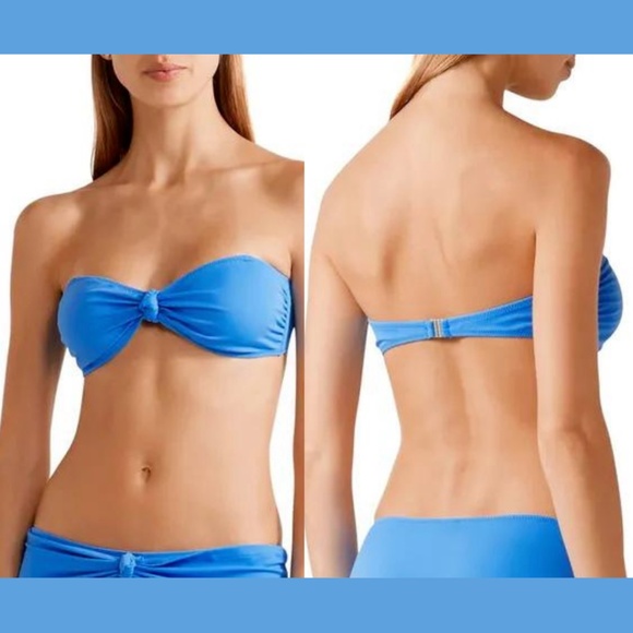 NWD Solid‎ & Striped Whitney Bandeau Bikini Top L - Picture 1 of 11